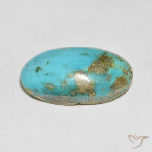 Turquoise Gemstone in 21.2 x 12.2 mm Size for Sale, Turquoise Stone in Medium Greenish Blue Color