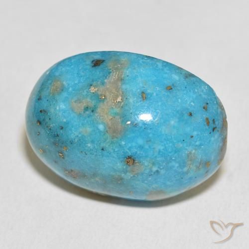 54.31 ct Turquoise Turquoise Stone, Natural Turquoise in Oval Cabochon Shape for Sale