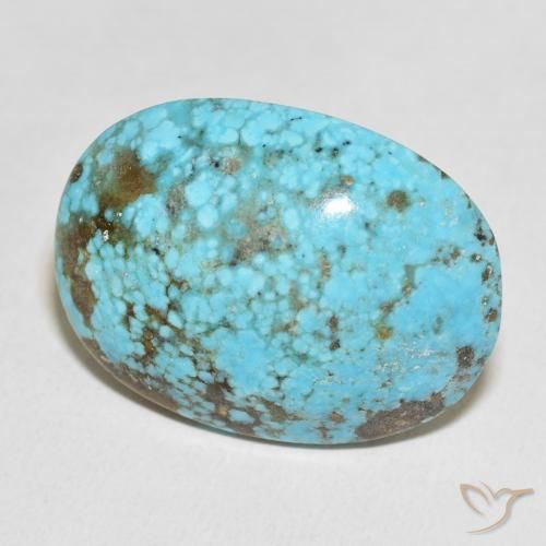 48.31 ct Turquoise Turquoise Stone, Natural Turquoise in Oval Cabochon Shape for Sale