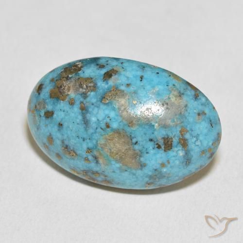 39.39 ct Turquoise Turquoise Stone, Natural Turquoise in Oval Cabochon Shape for Sale