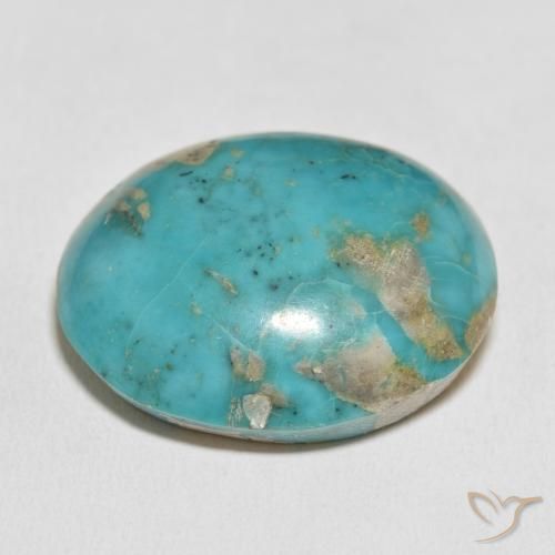 Turquoise Gemstone in 33 x 28.5 mm Size for Sale, Turquoise Stone in Bluish Green Color
