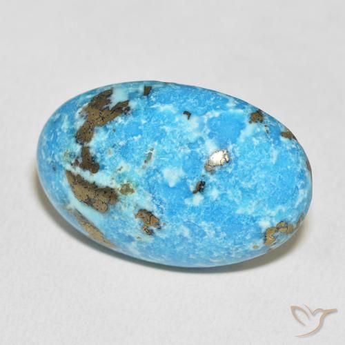 33.26 ct Turquoise Turquoise Stone, Natural Turquoise in Oval Cabochon Shape for Sale