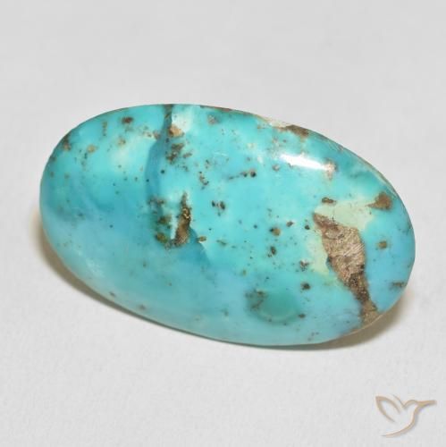 58.82 ct Turquoise Turquoise Stone, Natural Turquoise in Oval Cabochon Shape for Sale