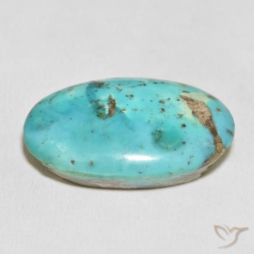 Turquoise Gemstone in 35.3 x 22.3 mm Size for Sale, Turquoise Stone in Bluish Green Color