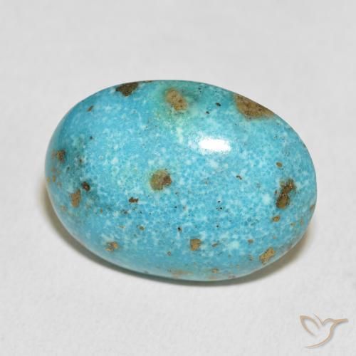 27.71 ct Turquoise Turquoise Stone, Natural Turquoise in Oval Cabochon Shape for Sale