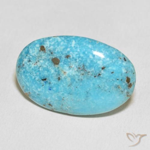 27.38 ct Turquoise Turquoise Stone, Natural Turquoise in Oval Cabochon Shape for Sale