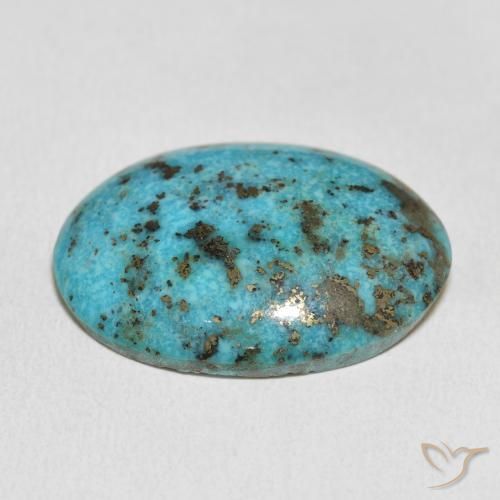 Turquoise Gemstone in 26.3 x 18.8 mm Size for Sale, Turquoise Stone in Blue Green Color