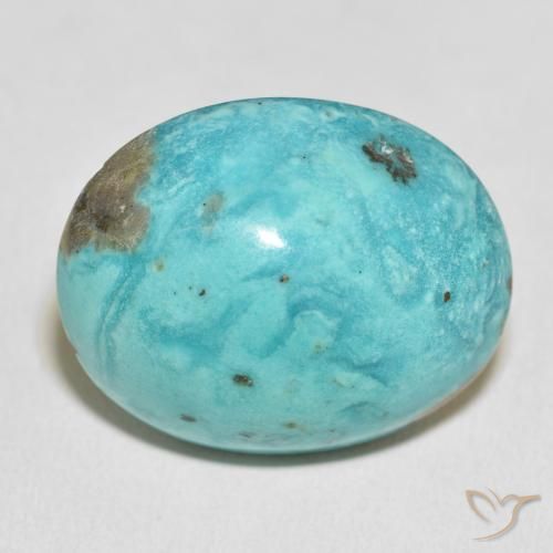 54.14 ct Turquoise Turquoise Gemstone, Turquoise Gem in Oval Cabochon Shape for Sale.
