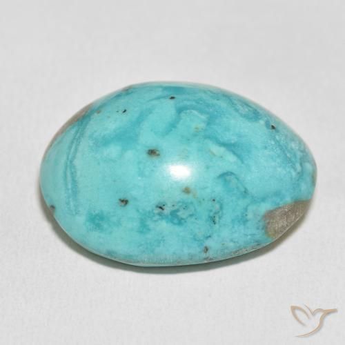 Turquoise Gemstone in 28.7 x 23 mm Size for Sale, Turquoise Stone in Medium Bluish Green Color