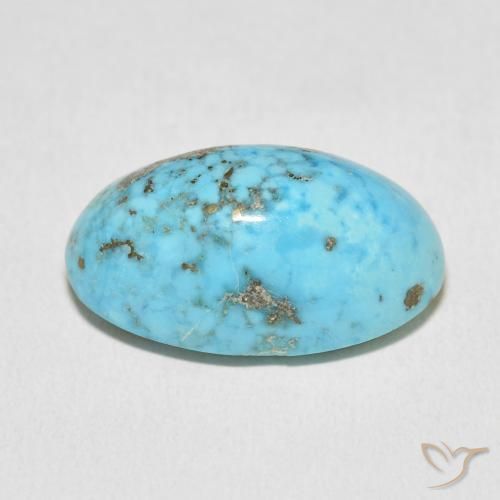 Turquoise Gemstone in 22.1 x 13.5 mm Size for Sale, Turquoise Stone in Greenish Blue Color