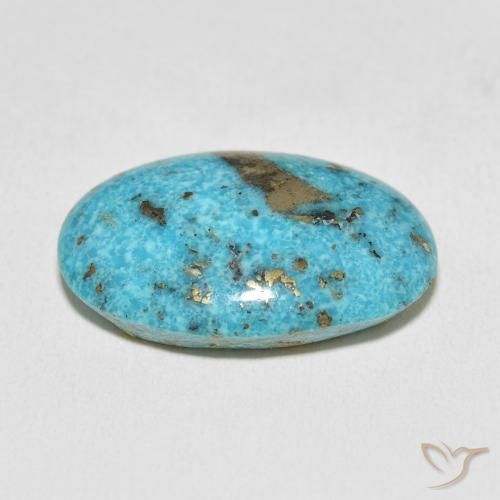 Turquoise Gemstone in 25.8 x 17.4 mm Size for Sale, Turquoise Stone in Greenish Blue Color