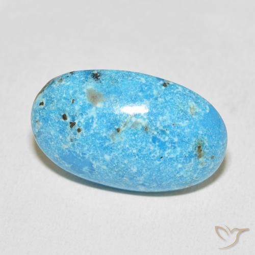 17.65 ct Turquoise Turquoise Stone, Natural Turquoise in Oval Cabochon Shape for Sale
