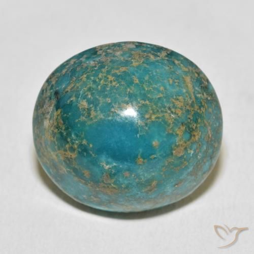 34.47ct Natural Medium Bluish Green Turquoise, Oval, Opaque