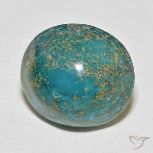34.47 ct Turquoise Turquoise Stone, Natural Turquoise in Oval Cabochon Shape for Sale