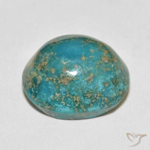 Turquoise Gemstone in 21.9 x 19.8 mm Size for Sale, Turquoise Stone in Medium Bluish Green Color