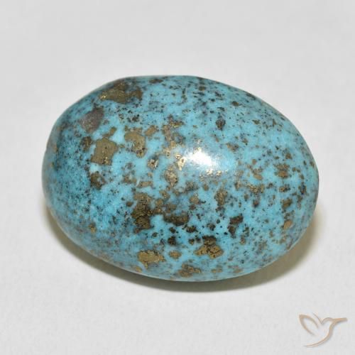 38.54 ct Turquoise Turquoise Stone, Natural Turquoise in Oval Cabochon Shape for Sale