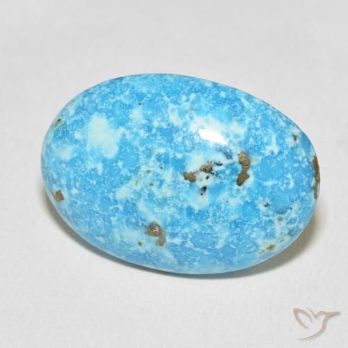 27.18 ct Turquoise Turquoise Stone, Natural Turquoise in Oval Cabochon Shape for Sale