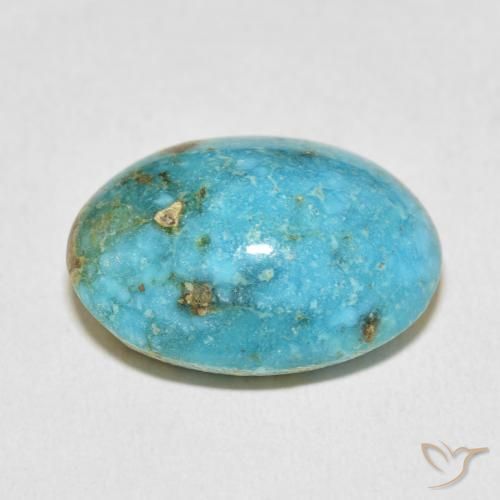 Turquoise Gemstone in 21.8 x 16.4 mm Size for Sale, Turquoise Stone in Blue Green Color