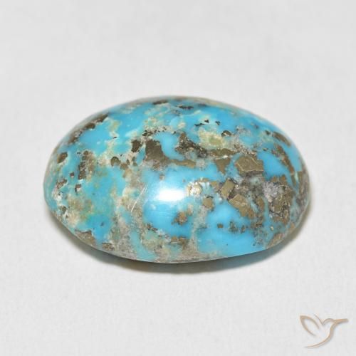 Turquoise Gemstone in 23.1 x 17.5 mm Size for Sale, Turquoise Stone in Greenish Blue Color