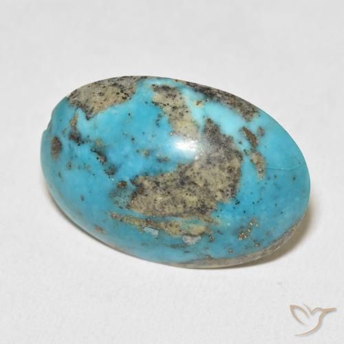 27.39 ct Turquoise Turquoise Stone, Natural Turquoise in Oval Cabochon Shape for Sale