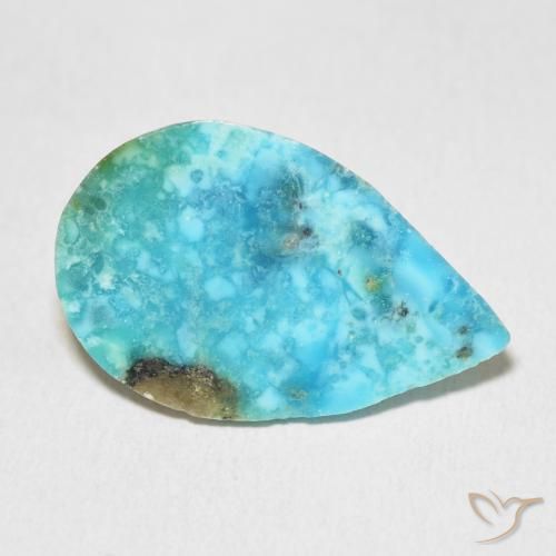 14.56 ct Turquoise Turquoise Stone, Natural Turquoise in Pear Cabochon Shape for Sale