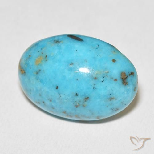26.64 ct Turquoise Turquoise Stone, Natural Turquoise in Oval Cabochon Shape for Sale