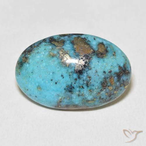 26.98ct Natural Medium Green Blue Turquoise, Oval, Opaque