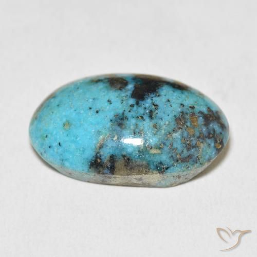 Turquoise Gemstone in 24.5 x 16.1 mm Size for Sale, Turquoise Stone in Medium Green Blue Color
