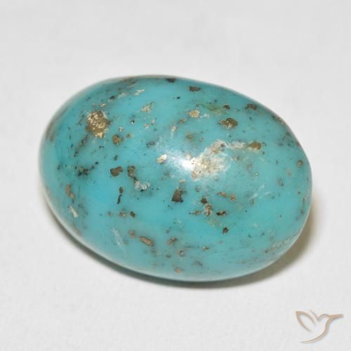 31.22 ct Turquoise Turquoise Stone, Natural Turquoise in Oval Cabochon Shape for Sale