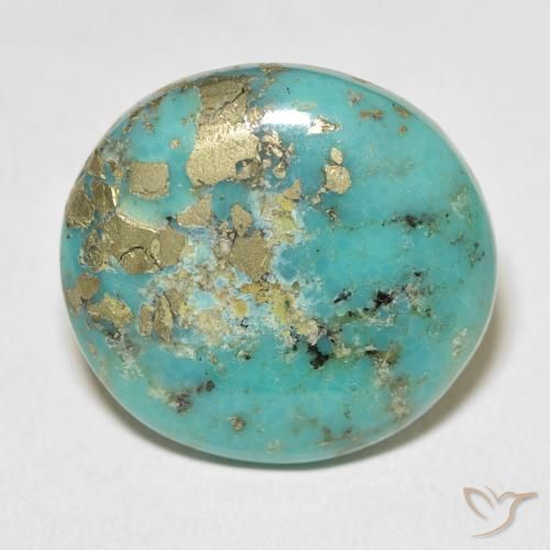 23.46 ct Turquoise Turquoise Gemstone, Turquoise Gem in Oval Cabochon Shape for Sale.