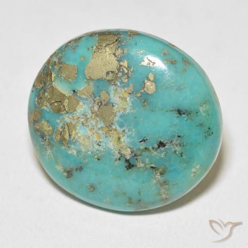 23.46 ct Turquoise Turquoise Stone, Natural Turquoise in Oval Cabochon Shape for Sale