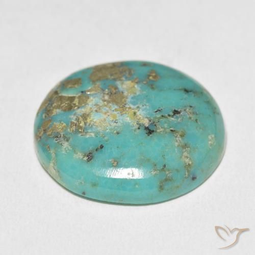 Turquoise Gemstone in 22.4 x 20.7 mm Size for Sale, Turquoise Stone in Green Blue Color