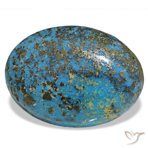 31.32 ct Turquoise Turquoise Stone, Natural Turquoise in Oval Cabochon Shape for Sale