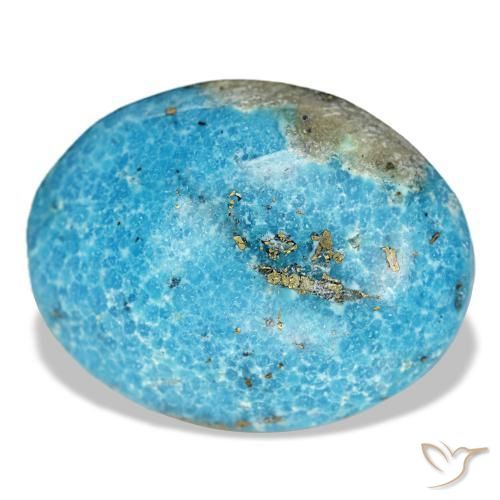20.57 ct Turquoise Turquoise Stone, Natural Turquoise in Oval Facet Shape for Sale