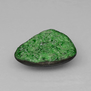 6.95 ct Green Uvarovite Garnet Drusy Stone, Natural Uvarovite Garnet Drusy in Fancy Crystal Cluster Shape for Sale