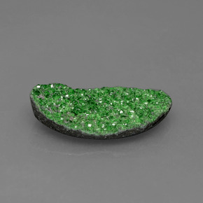 3.78 ct Green Uvarovite Garnet Drusy Stone, Natural Uvarovite Garnet Drusy in Fancy Crystal Cluster Shape for Sale