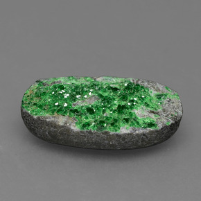 7.39 ct Green Uvarovite Garnet Drusy Stone, Natural Uvarovite Garnet Drusy in Fancy Crystal Cluster Shape for Sale