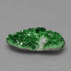 3.57 ct Green Uvarovite Garnet Drusy Stone, Natural Uvarovite Garnet Drusy in Fancy Crystal Cluster Shape for Sale