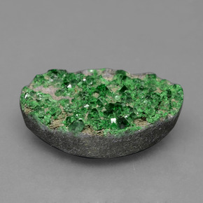 9.86 ct Green Uvarovite Garnet Drusy Stone, Natural Uvarovite Garnet Drusy in Fancy Crystal Cluster Shape for Sale