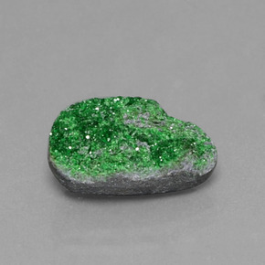 8.29 ct Green Uvarovite Garnet Drusy Stone, Natural Uvarovite Garnet Drusy in Fancy Crystal Cluster Shape for Sale