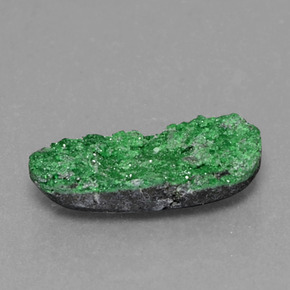 2.74 ct Green Uvarovite Garnet Drusy Stone, Natural Uvarovite Garnet Drusy in Fancy Crystal Cluster Shape for Sale