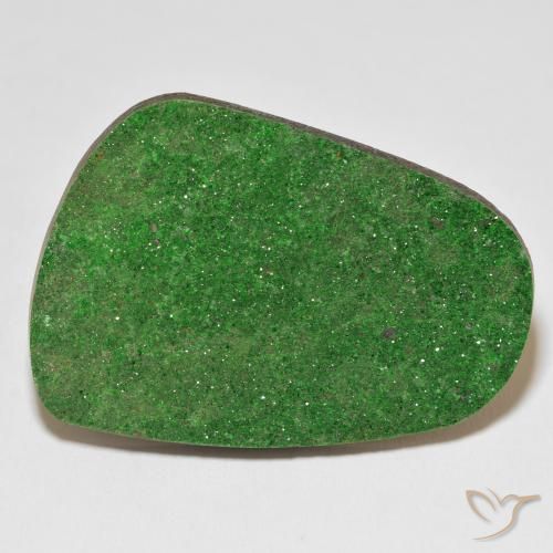 77.73ct Natural Bright Green Uvarovite Garnet Drusy, Fancy, Opaque