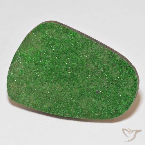 77.73 ct Green Uvarovite Garnet Drusy Stone, Natural Uvarovite Garnet Drusy in Fancy Crystal Cluster Shape for Sale
