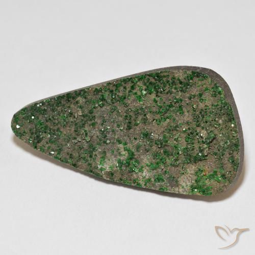 72.20 ct Green Uvarovite Garnet Drusy Stone, Natural Uvarovite Garnet Drusy in Fancy Crystal Cluster Shape for Sale