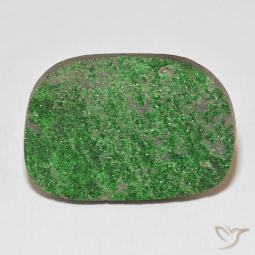 55.46ct Natural Intense Green Uvarovite Garnet Drusy, Fancy, Opaque