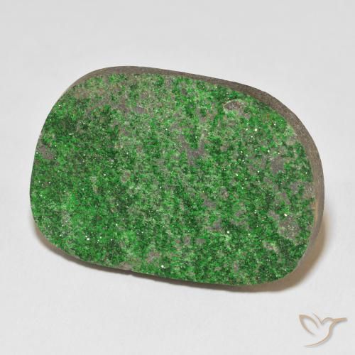55.46 ct Green Uvarovite Garnet Drusy Stone, Natural Uvarovite Garnet Drusy in Fancy Crystal Cluster Shape for Sale