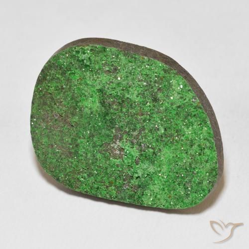 49.54 ct Green Uvarovite Garnet Drusy Stone, Natural Uvarovite Garnet Drusy in Fancy Crystal Cluster Shape for Sale