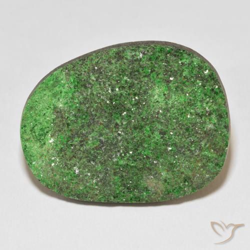 47.54ct Natural Medium Green Uvarovite Garnet Drusy, Fancy, Opaque