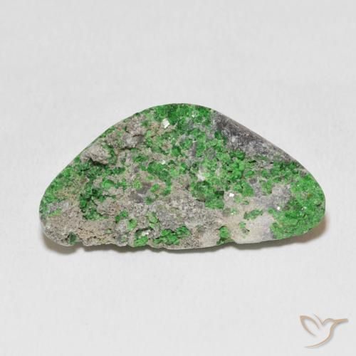 18.60ct Natural Deep Earthy Green Uvarovite Garnet Drusy, Fancy, Opaque