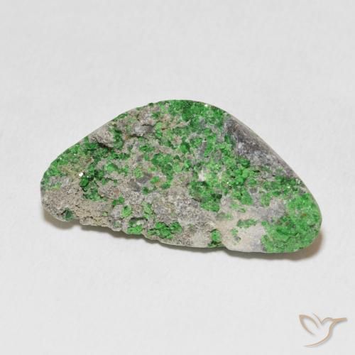 18.60 ct Green Uvarovite Garnet Drusy Stone, Natural Uvarovite Garnet Drusy in Fancy Crystal Cluster Shape for Sale